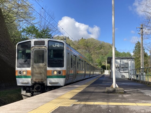 211系（湘南色）大前駅